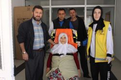 Ambulansla oy kullanmaya gittiler