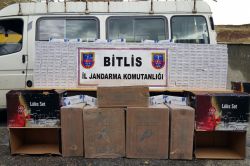 Bitlis’te 13 bin paket kaçak sigara ele geçirildi