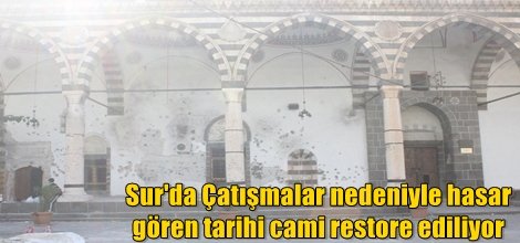 Sur'da çatışmalar nedeniyle hasar gören tarihi cami restore ediliyor