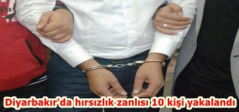 Diyarbakır'da hırsızlık zanlısı 10 kişi yakalandı