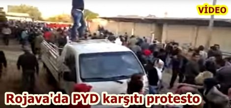 Rojava'da PYD karşıtı protesto