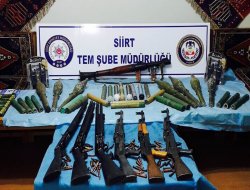 Siirt’te fıstık bahçesinde silah ve mühimmat bulundu