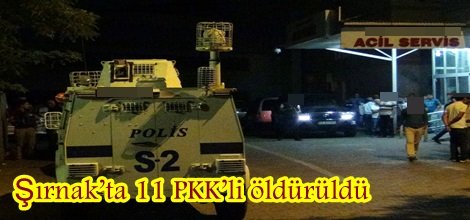 Şırnak’ta 11 PKK’li öldürüldü