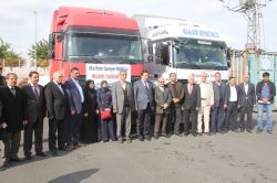 Şanlıurfa’dan Halep’e 2 yardım TIR’ı