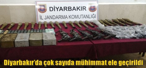 Diyarbakır’da çok sayıda mühimmat ele geçirildi