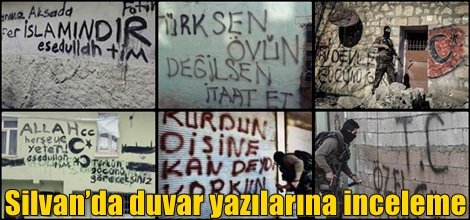 Silvan’da duvar yazılarına inceleme