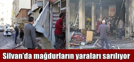 Silvan’da mağdurların yaraları sarılıyor