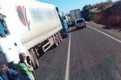 Şırnak’ta 9 TIR’ın karıştığı zincirleme kaza