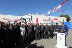 Gaziantep’ten Bayırbucak Türkmenlerine 14 TIR yardım