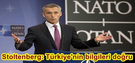 Stoltenberg: Türkiye'nin bilgileri doğru