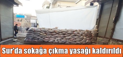 Diyarbakır’ın Sur ilçesinde sokağa çıkma yasağı kaldırıldı