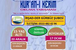 Gürbüz İrşad-Der’den Kur’an’ı güzel okuma yarışması