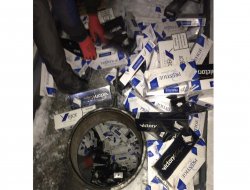 Mazot tankerinde kaçak sigara ele geçirildi