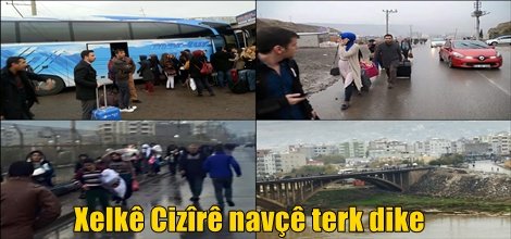 Xelkê Cizîrê navçê terk dike