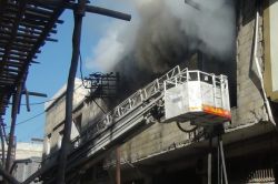 Gaziantep’te tekstil atölyesinde yangın