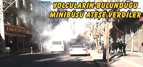 PKK’liler şehir içi minibüsünü yaktı