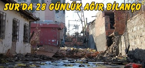 Sur’da 28 günlük ağır bilanço
