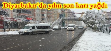 Diyarbakır'da yılın son karı yağdı