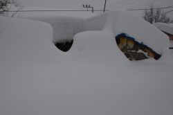 Bitlis’te evler kara gömüldü