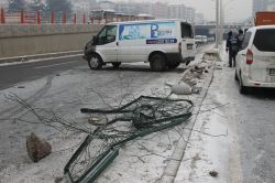 Buzlanma kazayı beraberinde getirdi