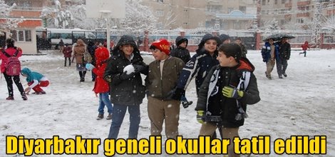 Diyarbakır geneli okullar tatil edildi