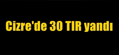Cizre'de 30 TIR yandı