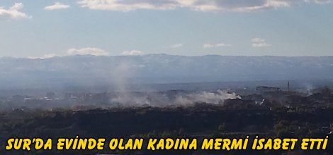 Sur’da evinde olan kadına mermi isabet etti