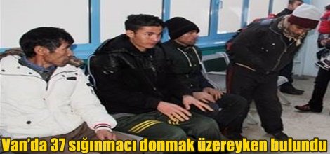 Van’da 37 sığınmacı donmak üzereyken bulundu