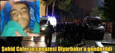 Şehid Cafer’in cenazesi Diyarbakır’a gönderildi