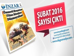 İnzar Dergisi Şubat 2016 Sayısı Çıktı