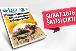 İnzar Dergisi Şubat  sayısı çıktı