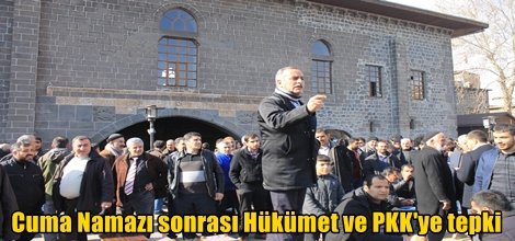 Diyarbakır’ Ulu Camii’nde Cuma Namazı sonrası Hükümet ve PKK'ye tepki video