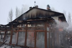 Dinlenme tesisinde yangın