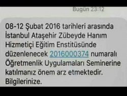 Şırnak’taki öğretmenlere dikkat çekici SMS gönderildi