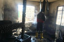 Mersin’de bir evde yangın çıktı