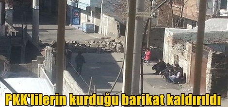 PKK'lilerin kurduğu barikat kaldırıldı
