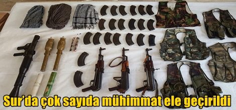 Sur’da çok sayıda mühimmat ele geçirildi