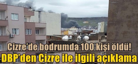 DBP’den Cizre ile ilgili açıklama