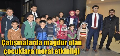 Çatışmalarda mağdur olan çocuklara moral etkinliği