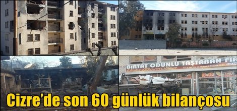 Cizre’de yaşananların son 60 günlük bilançosu