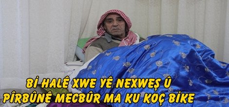 Bi halê xwe yê nexweş û pîrbûnê mecbûr ma ku koç bike