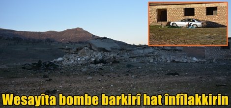 Wesayîta bombe barkirî hat înfîlakkirin