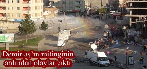 Demirtaş’ın mitinginin ardından Batman’da olaylar çıktı video foto