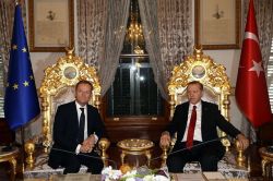 Cumhurbaşkanı Erdoğan AB Konseyi Başkanı Donald Tusk’ı ağırladı