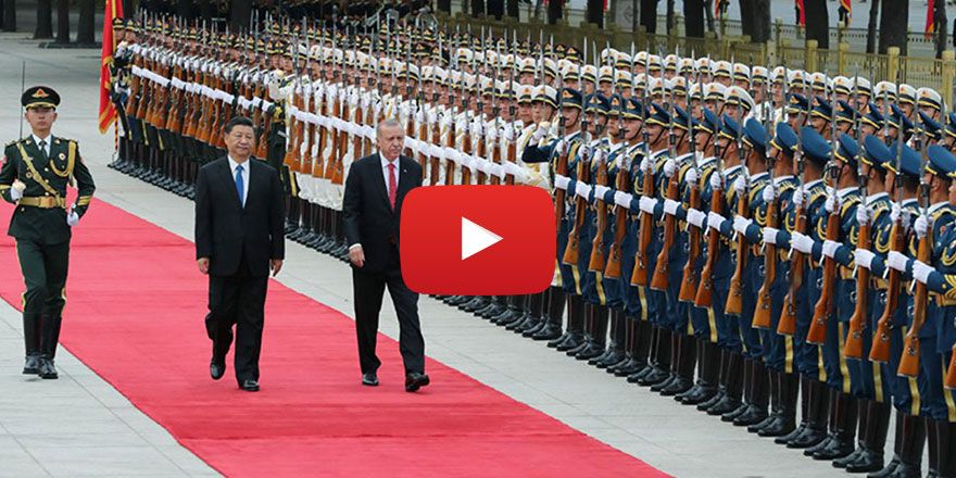Cumhurbaşkanı Erdoğan Çin'de törenle karşılandı