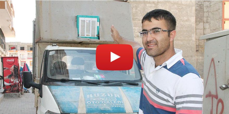 Kızıltepe'de arabaya ev tipi sulu klima taktırdı