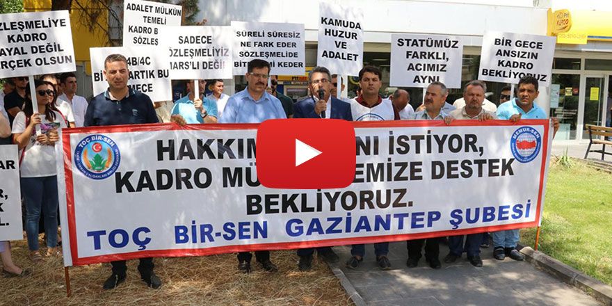 Sözleşmeli memurların kadro talebi